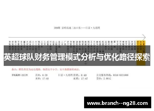 英超球队财务管理模式分析与优化路径探索